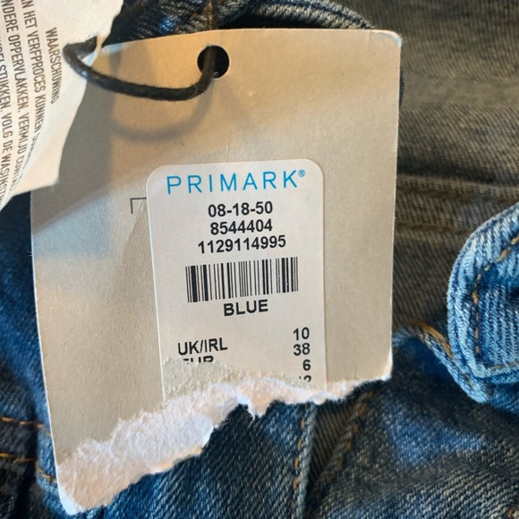 NWT Jean button down dress long sleeves Primark Sz 6 - Picture 7 of 13